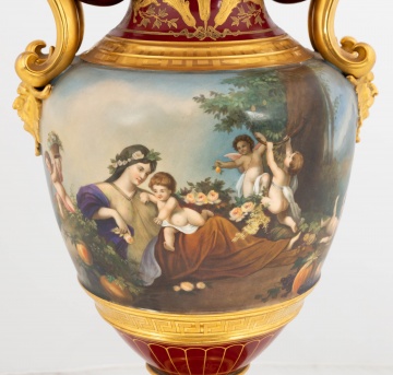 Fine Royal Vienna, Pirkenhammer Porcelain Urn