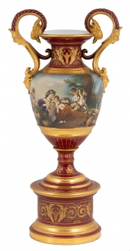 Fine Royal Vienna, Pirkenhammer Porcelain Urn