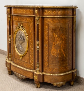 French Marquetry Side Cabinet