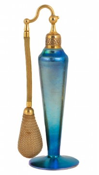 Steuben Blue Aurene Perfume Atomizer