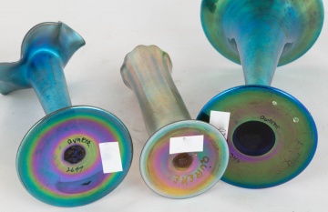 (3) Steuben Aurene Vases