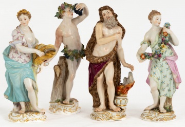 (4) Meissen Figures of the Four Seasons