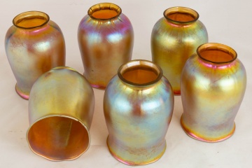 (6) Attributed to Tiffany Art Glass Shades