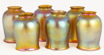 (6) Attributed to Tiffany Art Glass Shades
