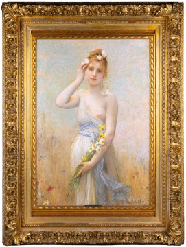 Jules Joseph LeFebvre (French, 1836-1911) "Morning Glory"