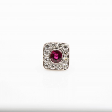 2.57 CT Ruby, Diamond and Platinum Ring