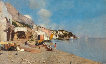 Rubens Santoro (Italian, 1859-1942) "Capri"