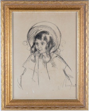Mary Cassatt (American, 1844-1926) "Sara Wearing Her Bonnet and Coat"