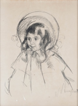 Mary Cassatt (American, 1844-1926) "Sara Wearing Her Bonnet and Coat"