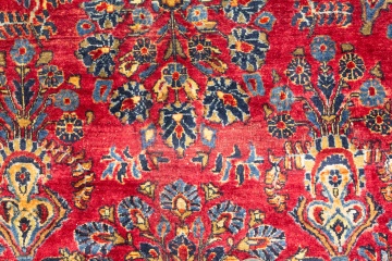 Painted Sarouk Oriental Rug