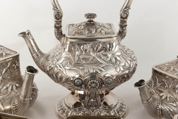 Rare Six Piece Dominik & Haff Sterling Silver Aesthetic Tea Set