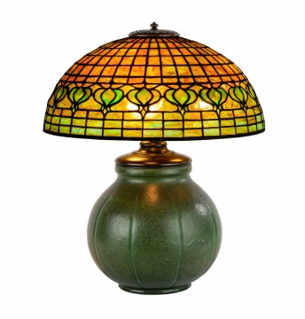 Tiffany Studios And Greuby Faience Company "Pomegranate" Table Lamp