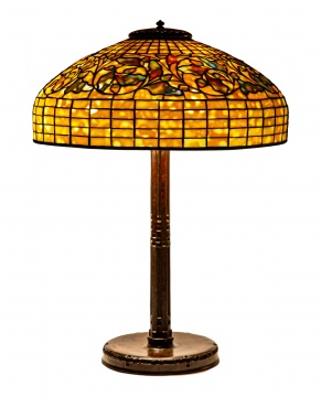 Tiffany Studios, New York "Swirling Oak Leaf" Table Lamp