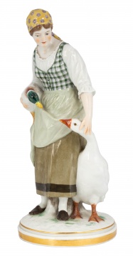 Meissen Figure with Geese & Duck