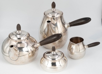 Four Piece Georg Jensen Sterling Silver Tea Set