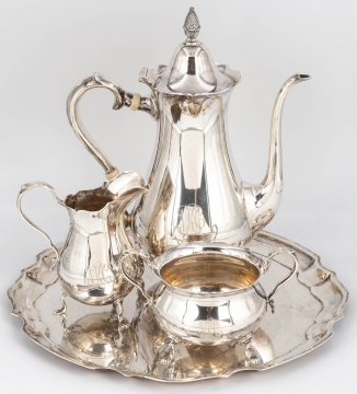Queen Anne Style Sterling Silver Tea Set