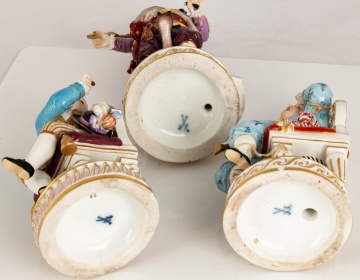 (3) Meissen Porcelain Figures