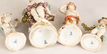 (4) Meissen Putti Porcelain Figures