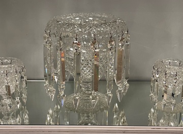 Cut Glass Center Bowl and Garniture