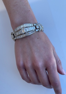 Approx. 32.35 CT Diamond and Platinum Bracelet