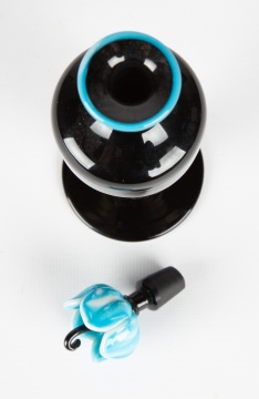 Steuben Mirror Black Floral Form Perfume