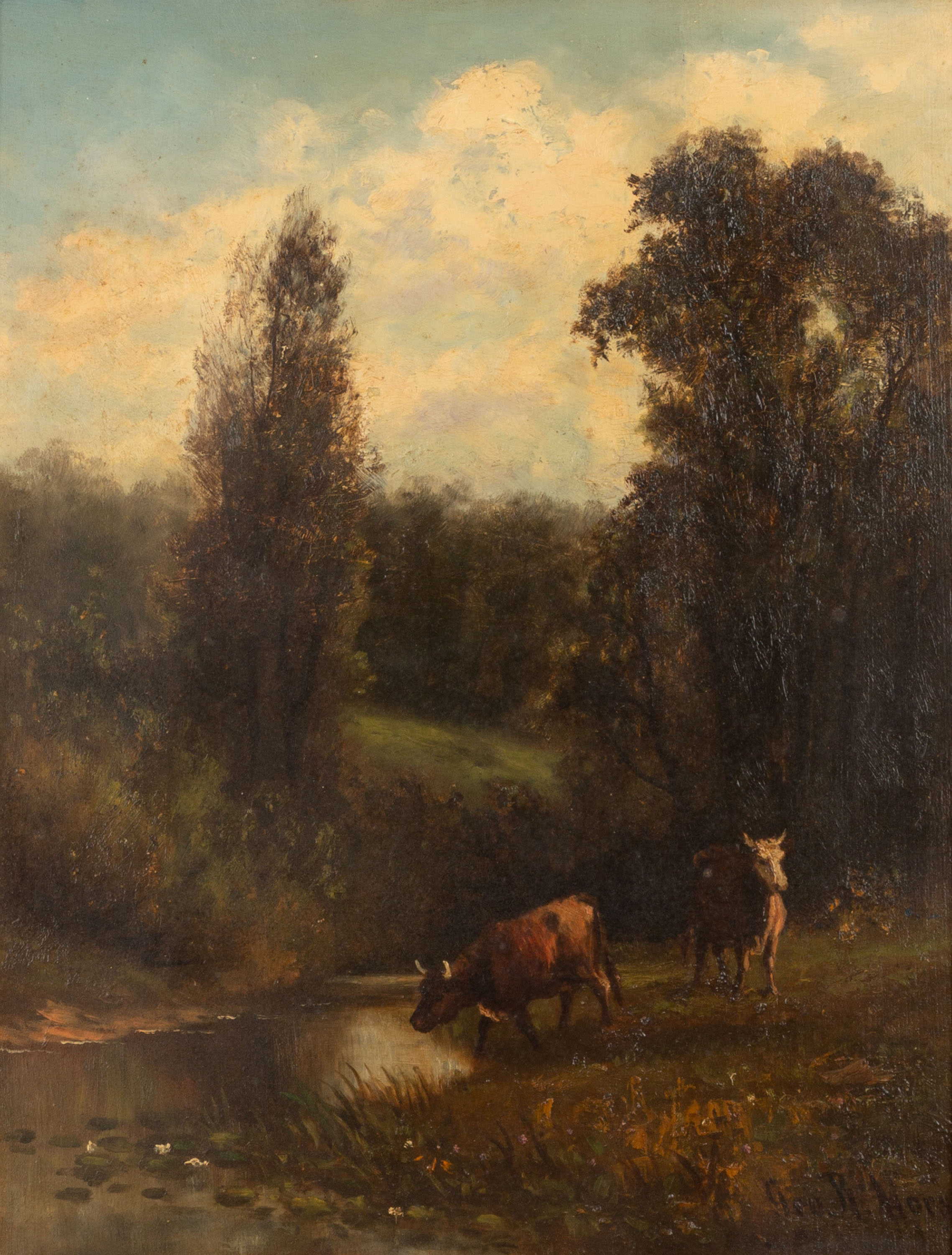 R Morse (American, 19th century) Landscape Cottone Auctions