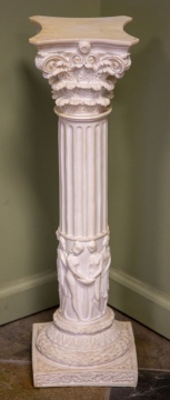 (2) Composition Pedestal with Classical Figures