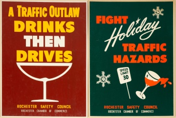 (2) Rochester Safety Council Advertising Posters