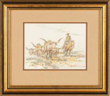 Nick Eggenhoffer (German/American, 1897-1985) Watercolor