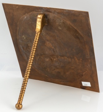 Bronze Plaque with Hunting Dogs