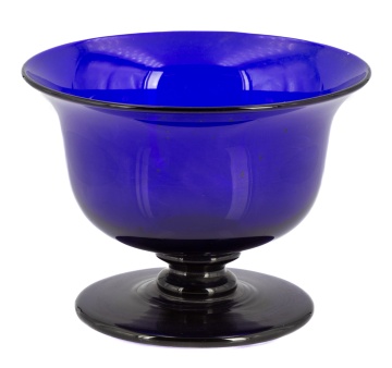 American Cobalt Blue Glass Compote