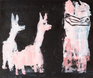 Agnes Robertson (American, 1911- 2001) "Pink Lamas and Lovers"
