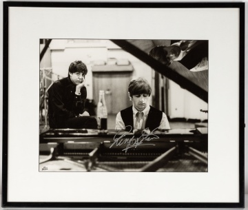Autographed Beatles Photograph of Paul McCartney & Ringo Starr