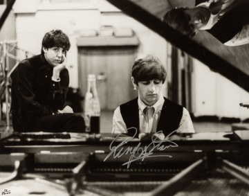 Autographed Beatles Photograph of Paul McCartney & Ringo Starr