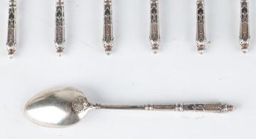 (10) Russian Sterling Silver Spoons
