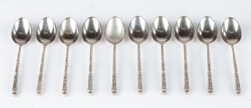 (10) Russian Sterling Silver Spoons