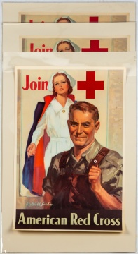 (3) WWII, Join American Red Cross Posters
