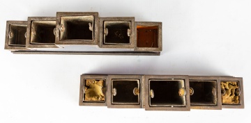 Jules Bouy (1872-1937), 2 Art Deco Tabletop Flower Stands