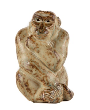 Knud Khyn (1880-1969) Stoneware Pottery Monkey