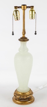 Steuben Alabaster Acid Cutback Table Lamp