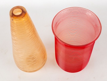 Italian and Steuben Art Glass Vases