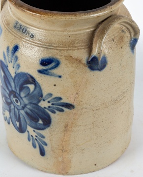 Lyons 2 Gallon Stoneware Crock with Flower