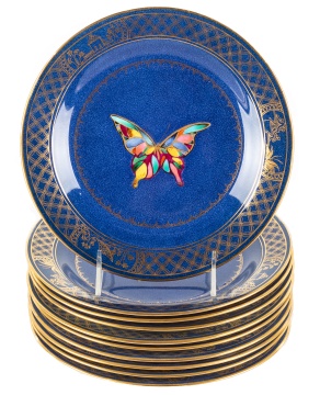 (10) Wedgwood Butterfly Lustre Plates