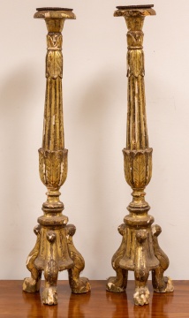 Pair of Giltwood Prickets