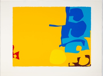 Patrick Heron (British, 1920-1999) "Blues Dovetailed in Yellow"