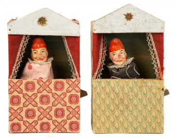 German Paper Mache Cloth and Cardboard Punch and Judy Squeakers
