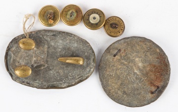 Various Civil War Era Belt Buckles and Buttons