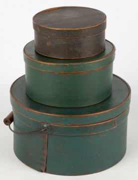 (3) 19th Century Painted Pantry Boxes