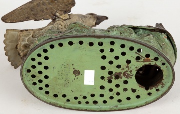 Cast Iron Eagle and Eaglets Mechanical Bank