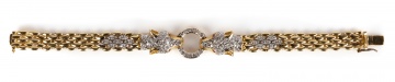 14K Gold & Diamond Bracelet with Fox Heads